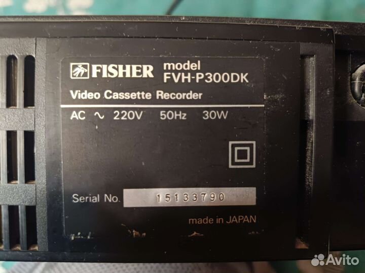 Видеомагнитофон fisher Япония