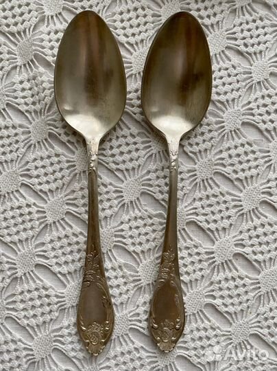 Мельхиоровые столовые ложки СССР 2 шт