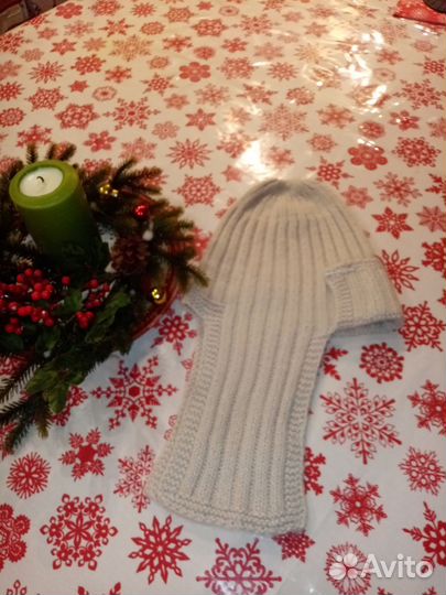 Шапка женская вязаная с ушками