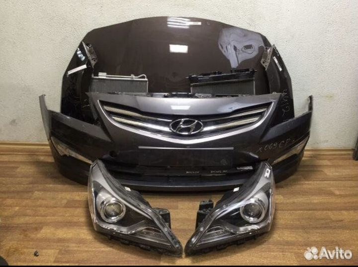 Бампер на hyundai solaris