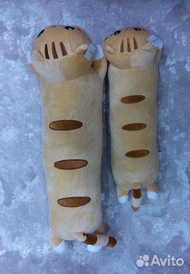 Котик лежачий - мягкая длинная игрушка