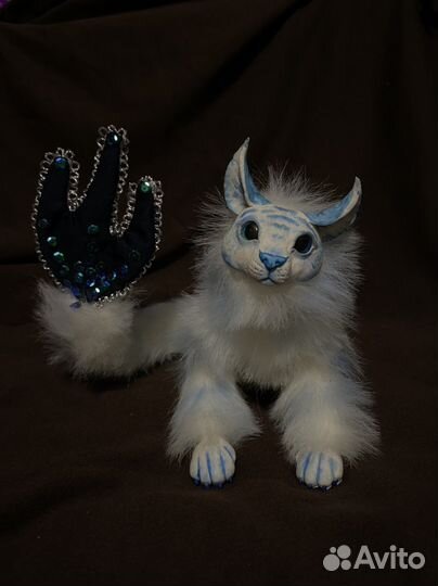 Водяной тигр в смешанной технике