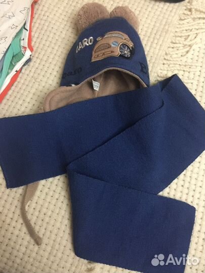 Зимняя Шапка с шарфом