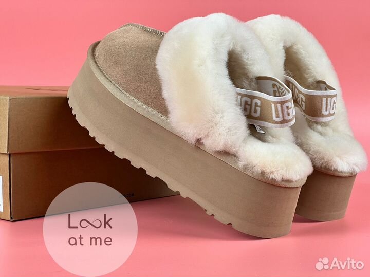 Женские тапочки на платформе Ugg Platform Sand