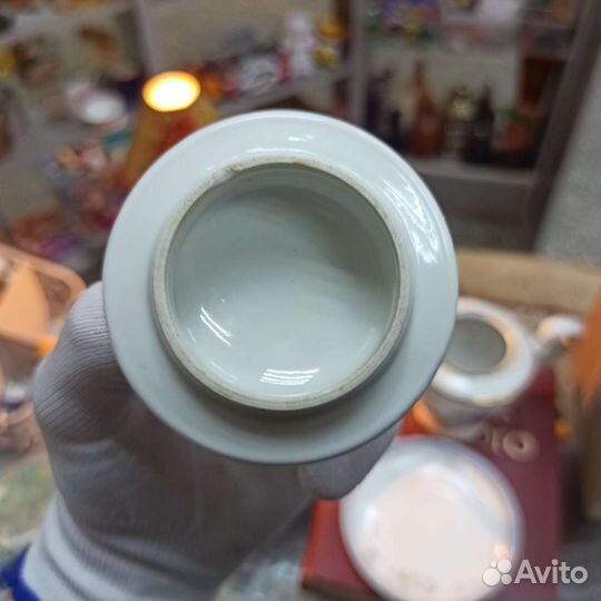 Фарфоровая Сахарница Старый Китай Фарфор Ретро