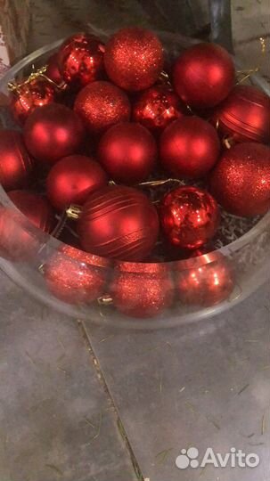 Елка мини советская, елочные игрушки советские