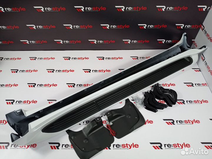 Подножки Lexus Lx 570 2008-2015 Белые