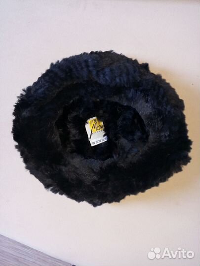 Шапка вязанная женская вязаный мех