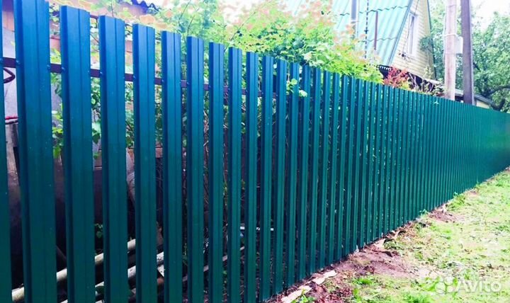Забор металлический быстро работа по договору