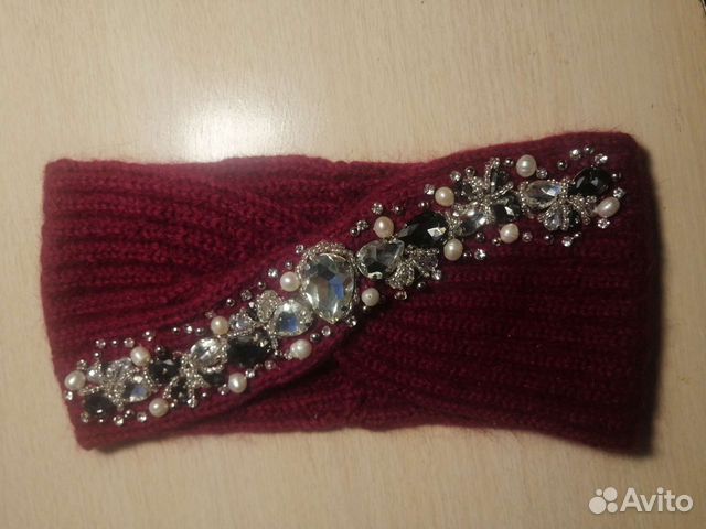 Повязка на голову вязаная