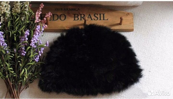 Шапка вязанный кролик новая