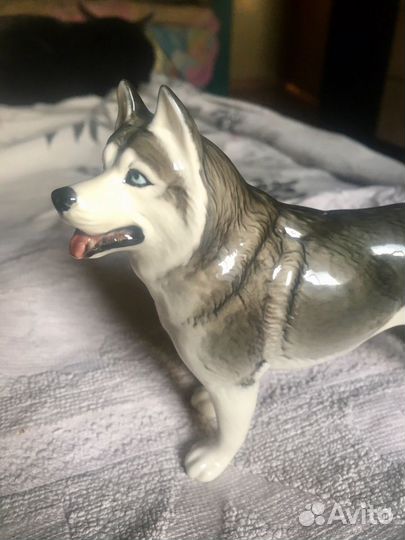 Хаски фигурка фарфор