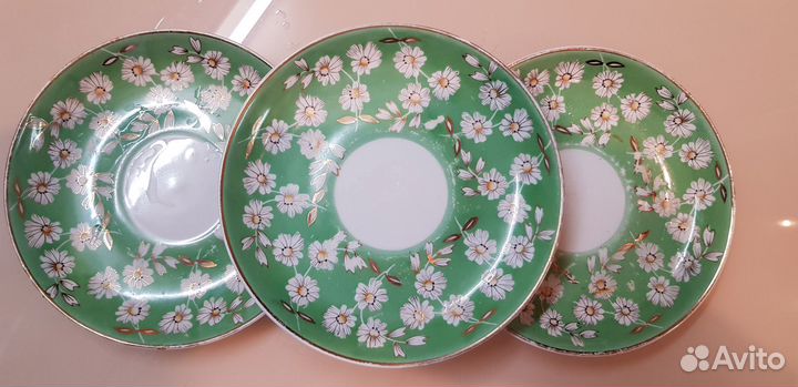 Фарфор СССР Чайные блюдца. Завод Песочное 1960 год