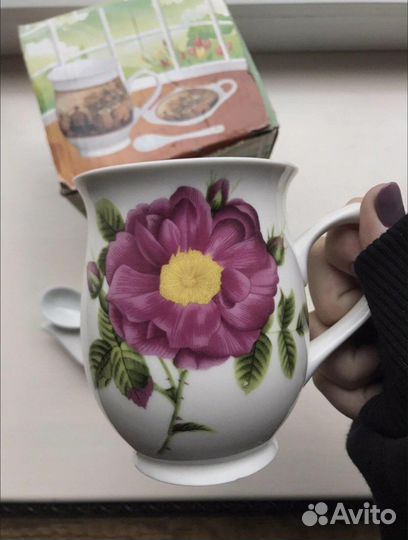 Кружка с блюдцем новая/чайная пара