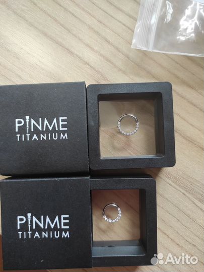 Пирсинг кольцо серёжка кликер титан