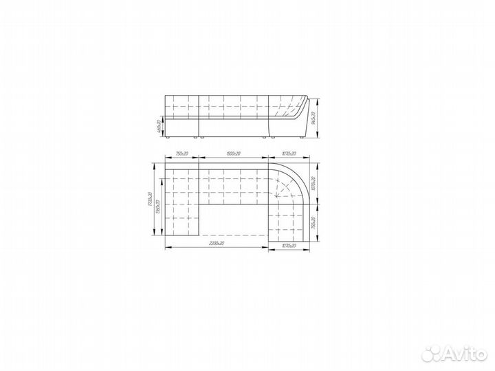 Диван Палладиум 3 (пду) / Ground 05 серый