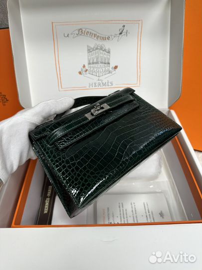 Сумка Hermes Kelly Pochette крокодил