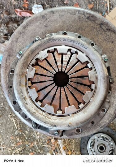 Маховик, корзина, диск сцепления, термостат