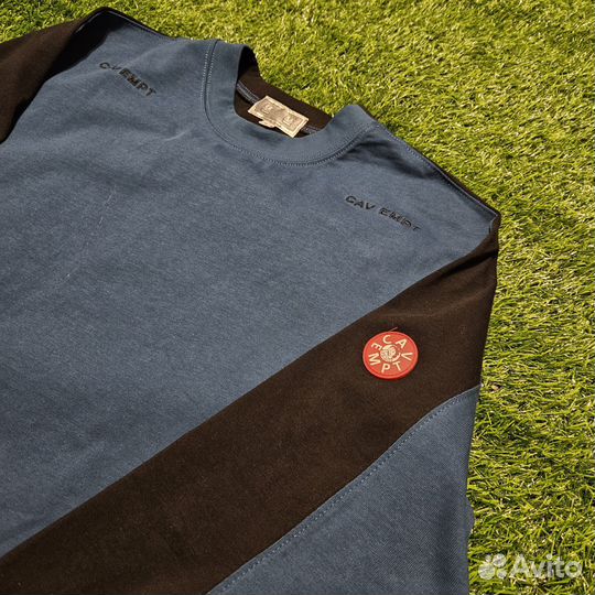 Лонгслив cav empt синий базовый