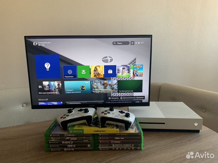 Xbox one s 1tb 2 геймпада