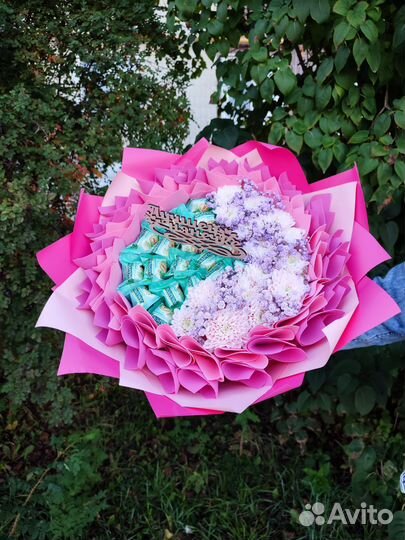 Съедобные букеты. Подарок учителю. Цветы