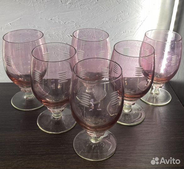 Бокалы марганцевое стекло