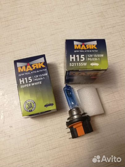 Лампа H15 12V 15/55W 52115sw Маяк