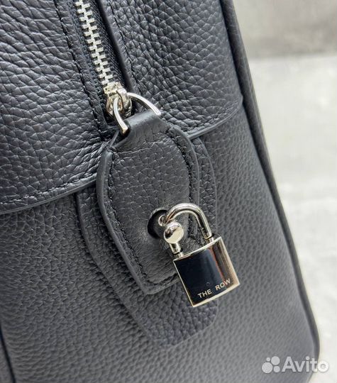 Черная сумка с ручками натуральная кожа The Row