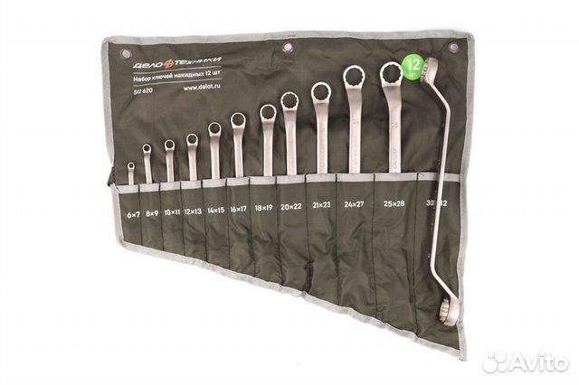 Набор ключей накидных 12 штук