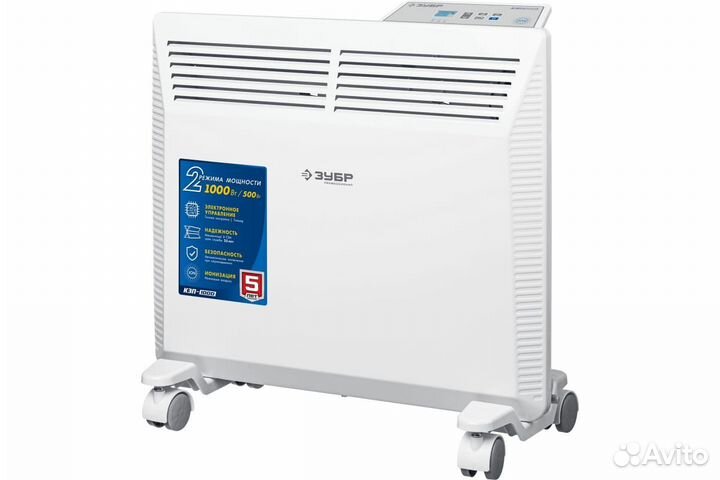 Электрический конвектор зубр Профессионал 1,0кВт