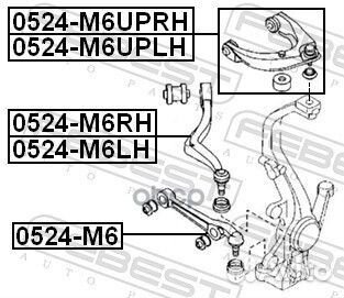 Рычаг перед. подв. нижний R 0524-M6RH Febest