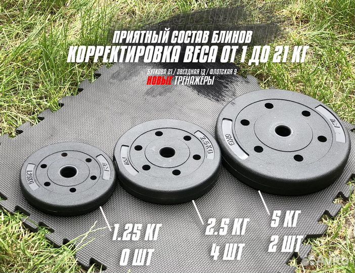 Разборная гантель 21 кг SW509