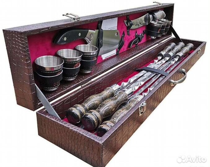 Шашлычный подарочный набор шампура нож