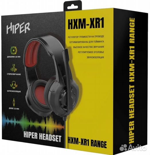 Игровая гарнитура hiper Range HXM-XR1, black