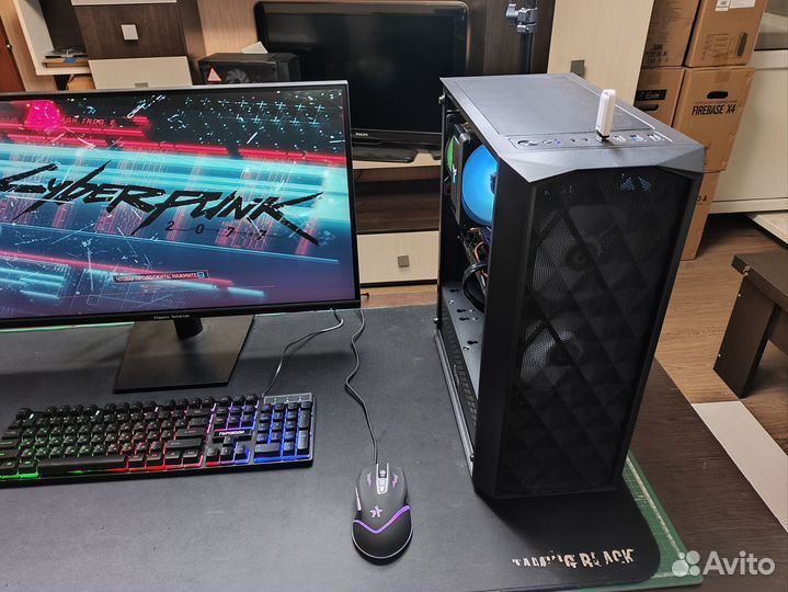 Игровой комп Ryzen5 2600+ AsRock RX6600 Challendge