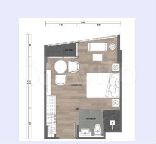 Квартира-студия, 25 м² (Таиланд)