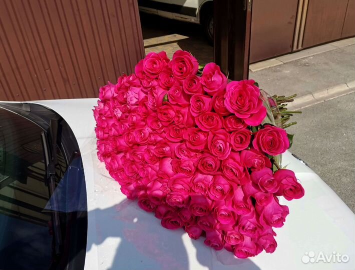 Розы с доставкой, букет роз 101