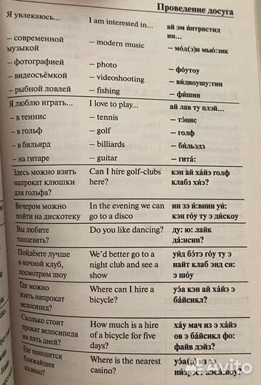 Английский для туристов