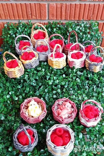 Корзинка из бумажной лозы мини