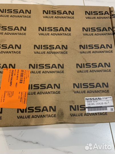 Тормозные диски передние Nissan