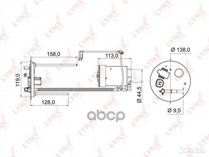 Фильтр топливный погружной LF-972M lynxauto