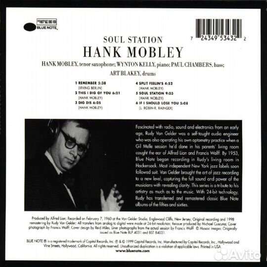 Hank Mobley (1930-1986) - Soul Station (1 CD)