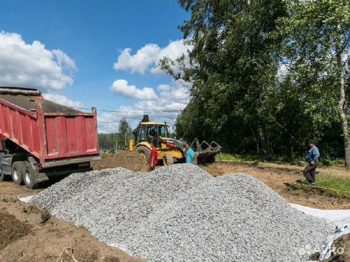 Щебень \ Земля белый от 3кубов