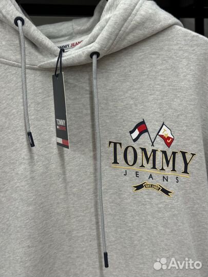 Худи Tommy Jeans Modern Prep Skater Back Logo Silv