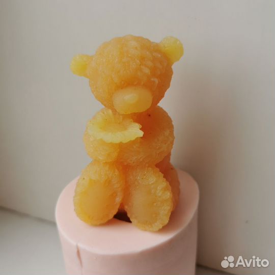 Молд силиконовая форма для мыла 3d роза, медведь