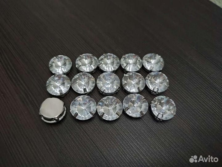 Пуговицы стразы пришивные, фурнитура