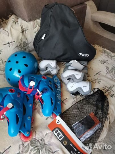 Роликовые коньки детские и защита