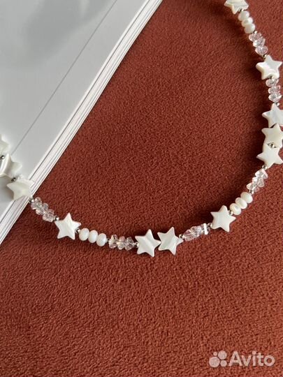 Колье чокер из перламутра