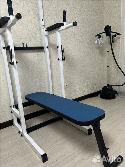 Напольный турник со скамье стойка invent 3 в 1