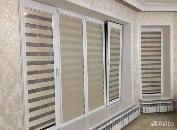 Рулонные шторы день ночь